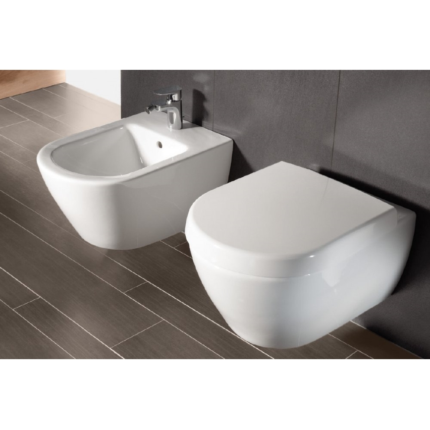 Villeroy & Boch 540000R1 - Bideu suspendat SUBWAY 2.0 37x56,5 cm ceramică/alb
