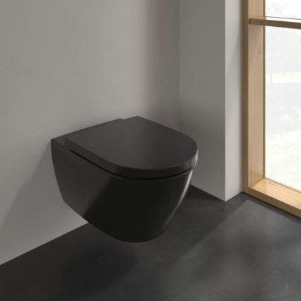 Villeroy & Boch 5614R0R7 - Vas WC suspendat SUBWAY ceramică/negru