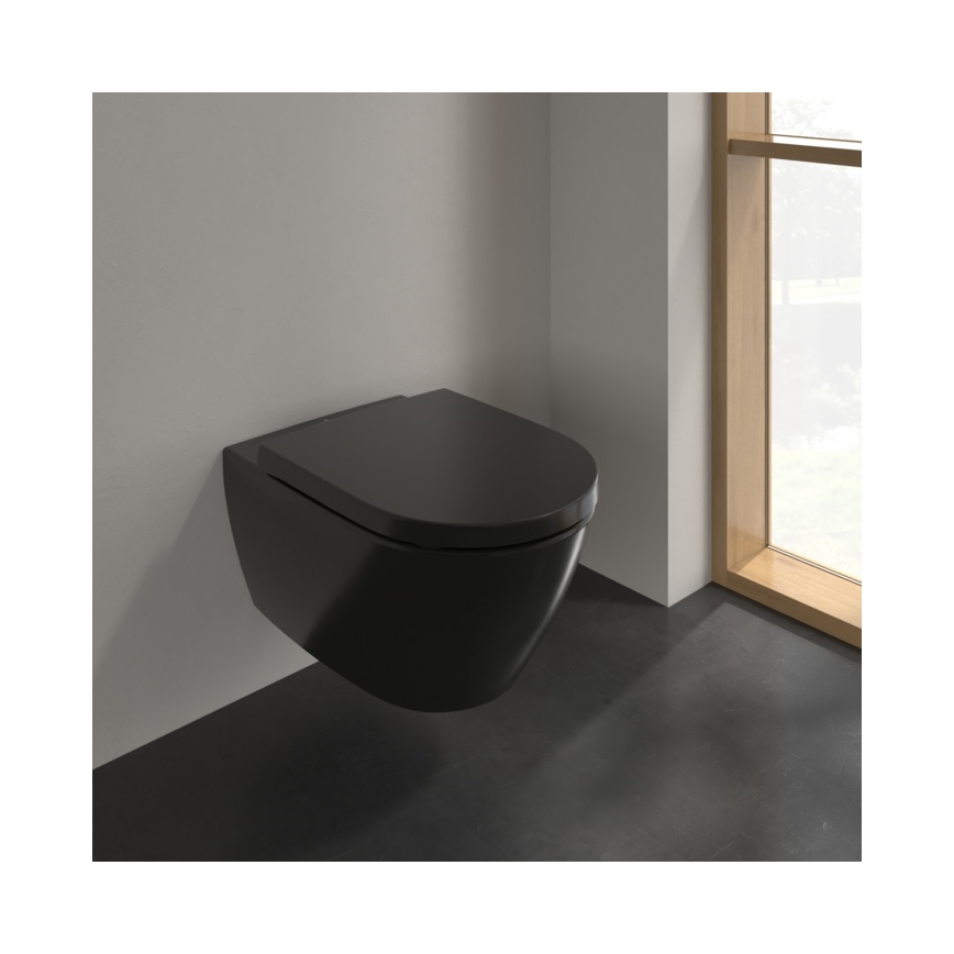 Villeroy & Boch 5614R0R7 - Vas WC suspendat SUBWAY ceramică/negru
