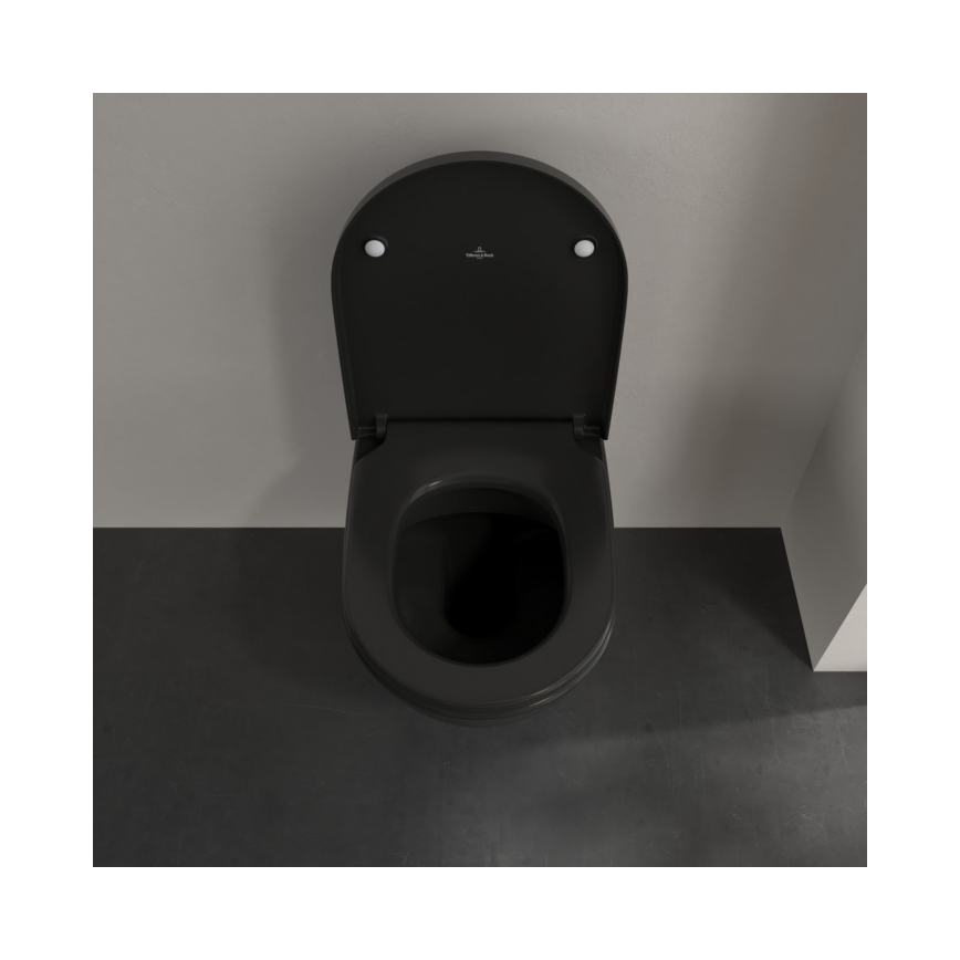 Villeroy & Boch 5614R0R7 - Vas WC suspendat SUBWAY ceramică/negru