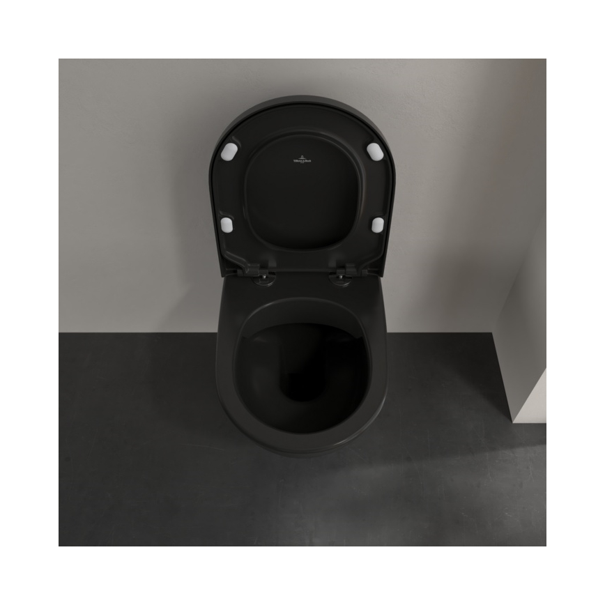 Villeroy & Boch 5614R0R7 - Vas WC suspendat SUBWAY ceramică/negru