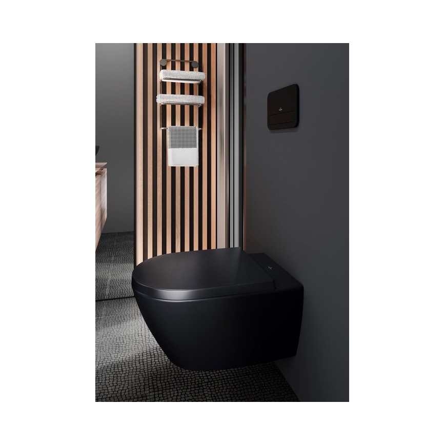 Villeroy & Boch 5614R0R7 - Vas WC suspendat SUBWAY ceramică/negru
