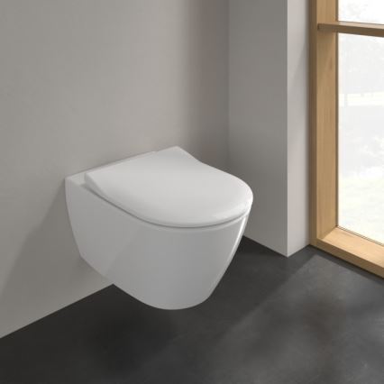 Villeroy & Boch 5614R2R1 - Vas WC suspendat SUBWAY 2.0 cu capac SoftClose, ceramică/albă