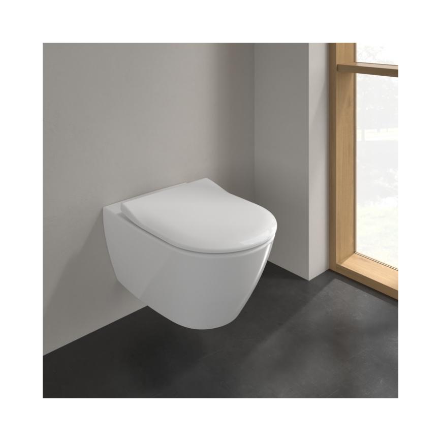 Villeroy & Boch 5614R2R1 - Vas WC suspendat SUBWAY 2.0 cu capac SoftClose, ceramică/albă