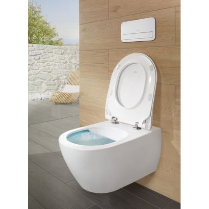 Villeroy & Boch 5614R2R1 - Vas WC suspendat SUBWAY 2.0 cu capac SoftClose, ceramică/albă
