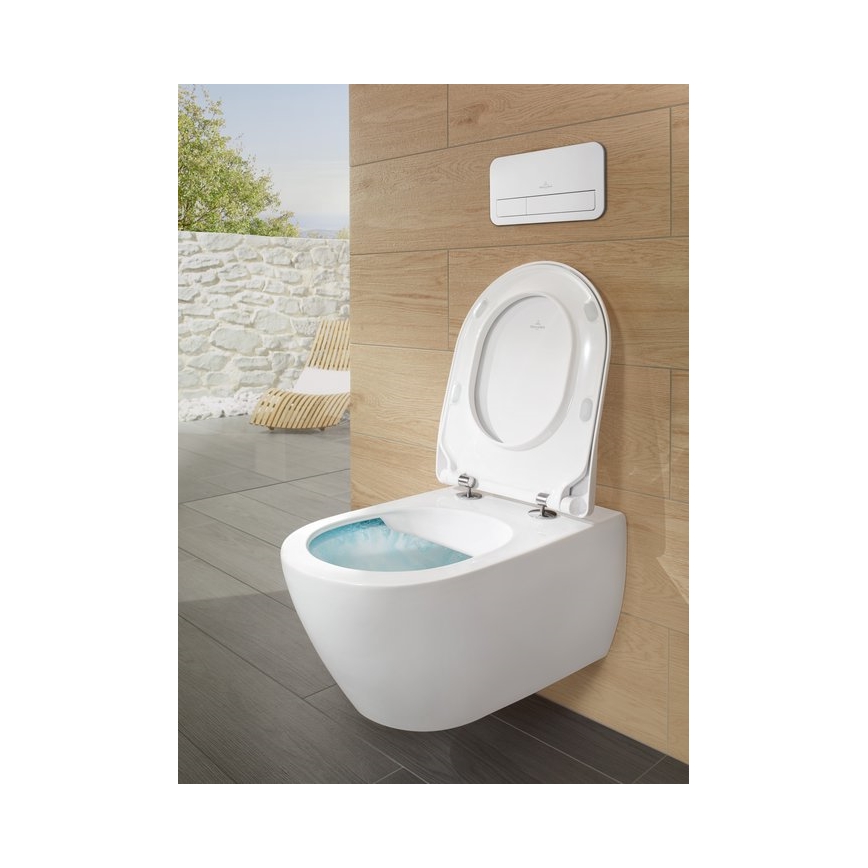 Villeroy & Boch 5614R2R1 - Vas WC suspendat SUBWAY 2.0 cu capac SoftClose, ceramică/albă