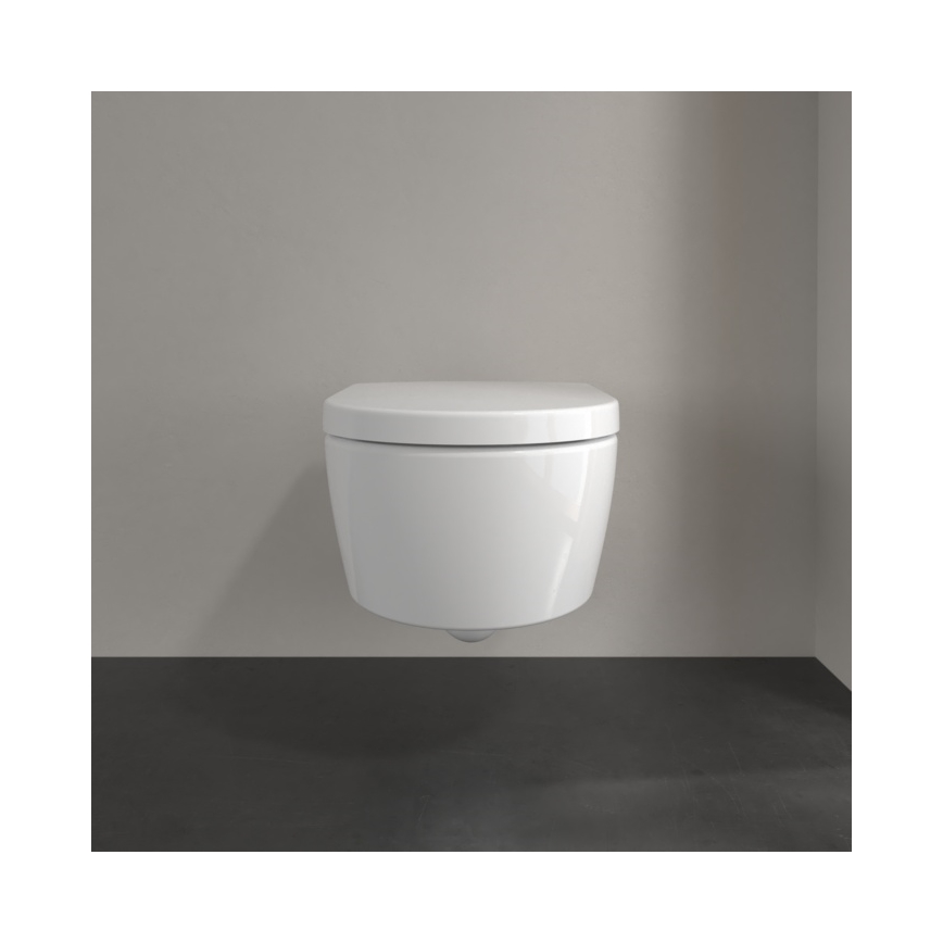 Villeroy & Boch 5656HR01 - Vas WC suspendat AVENTO cu capac SoftClose, din ceramică, alb