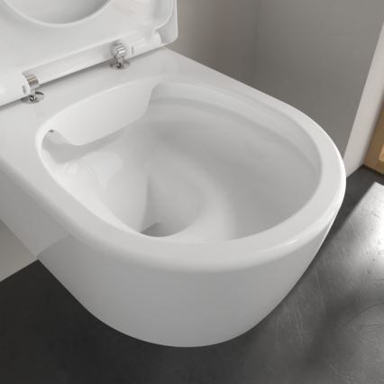 Villeroy & Boch 5656HR01 - Vas WC suspendat AVENTO cu capac SoftClose, din ceramică, alb