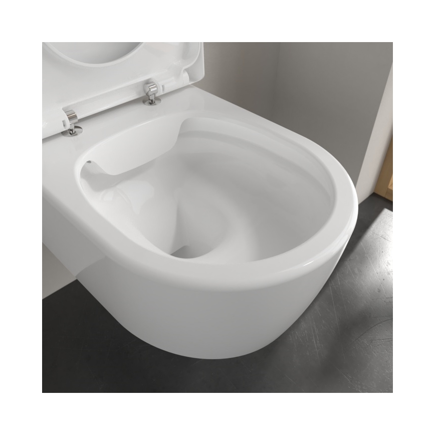 Villeroy & Boch 5656HR01 - Vas WC suspendat AVENTO cu capac SoftClose, din ceramică, alb