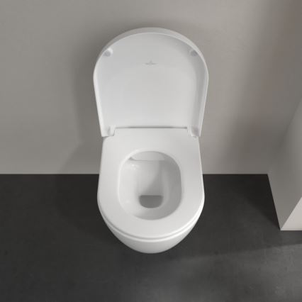 Villeroy & Boch 5656HRR1 - Vas WC suspendat AVENTO cu capac SoftClose, ceramică, alb