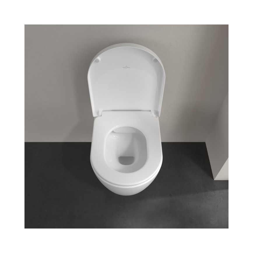 Villeroy & Boch 5656HRR1 - Vas WC suspendat AVENTO cu capac SoftClose, ceramică, alb