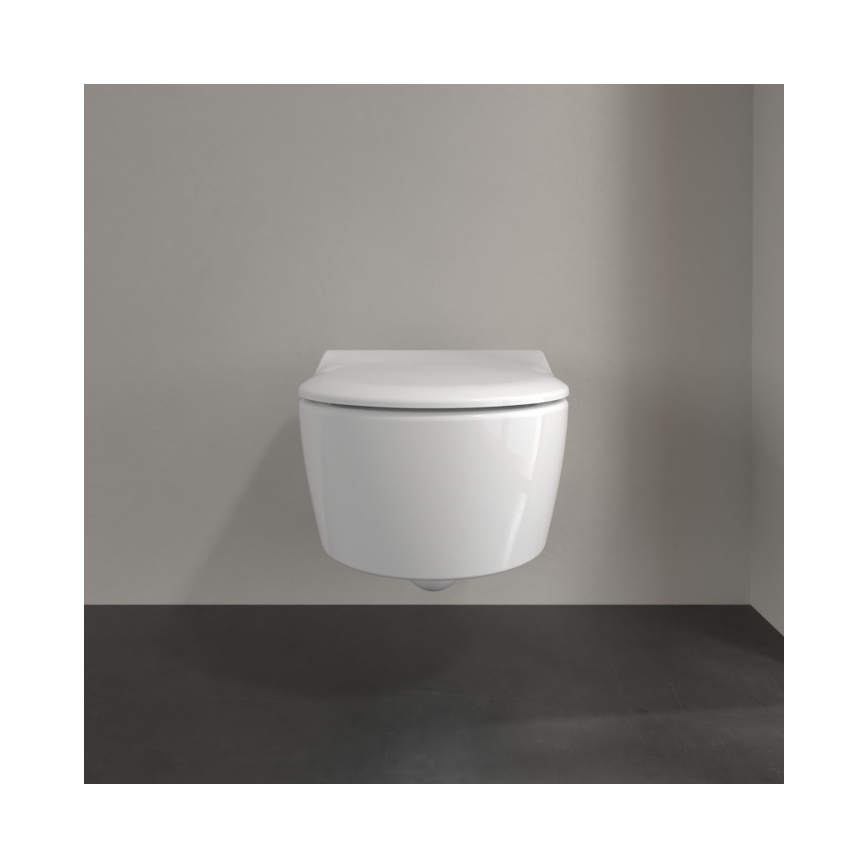 Villeroy & Boch 5656RSR1 - Vas WC suspendat AVENTO cu capac SoftClose, ceramică/alb