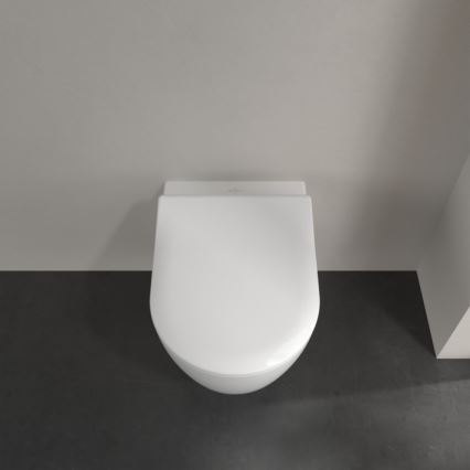 Villeroy & Boch 5656RSR1 - Vas WC suspendat AVENTO cu capac SoftClose, ceramică/alb