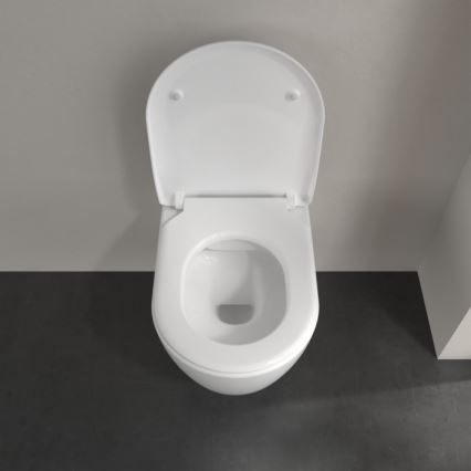 Villeroy & Boch 5656RSR1 - Vas WC suspendat AVENTO cu capac SoftClose, ceramică/alb