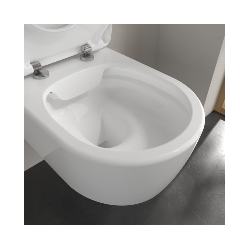 Villeroy & Boch 5656RSR1 - Vas WC suspendat AVENTO cu capac SoftClose, ceramică/alb