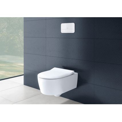 Villeroy & Boch 5656RSR1 - Vas WC suspendat AVENTO cu capac SoftClose, ceramică/alb