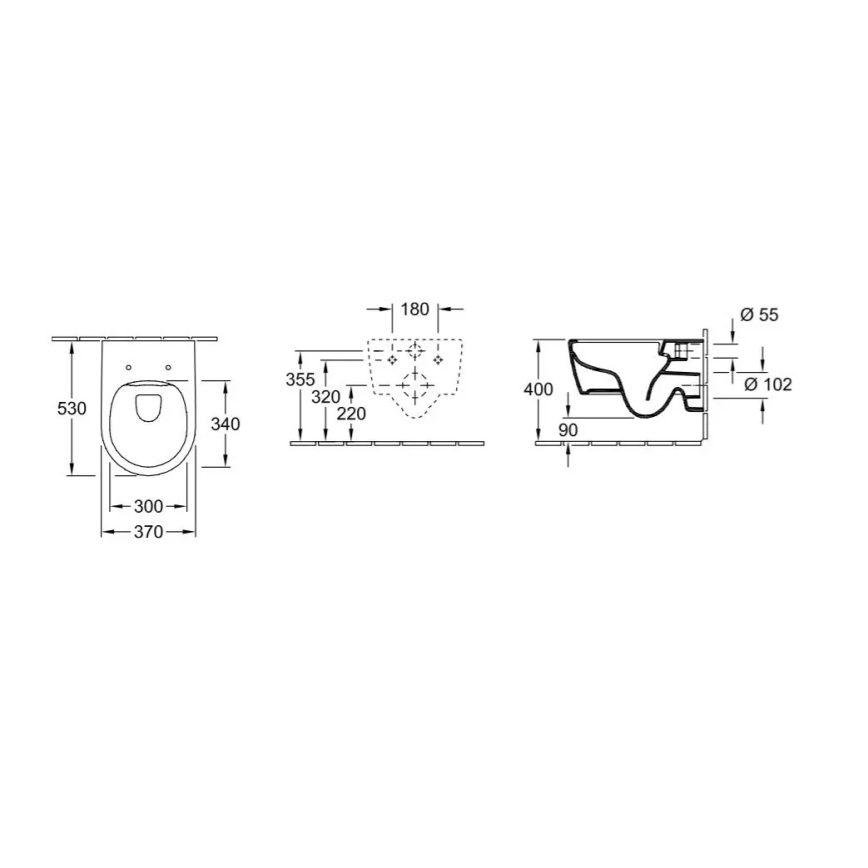 Villeroy & Boch 5656RSR1 - Vas WC suspendat AVENTO cu capac SoftClose, ceramică/alb