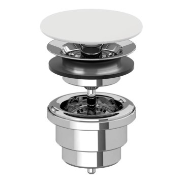 Villeroy & Boch 680800RW - Valvă de scurgere pentru lavoar, alb/crom lucios
