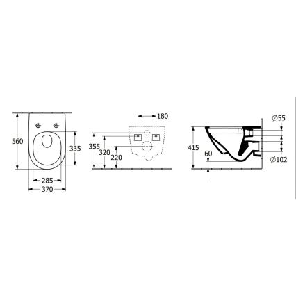 Villeroy & Boch SUBWAY 3.0 4670T0R1 - vas WC suspendat, ceramică, alb