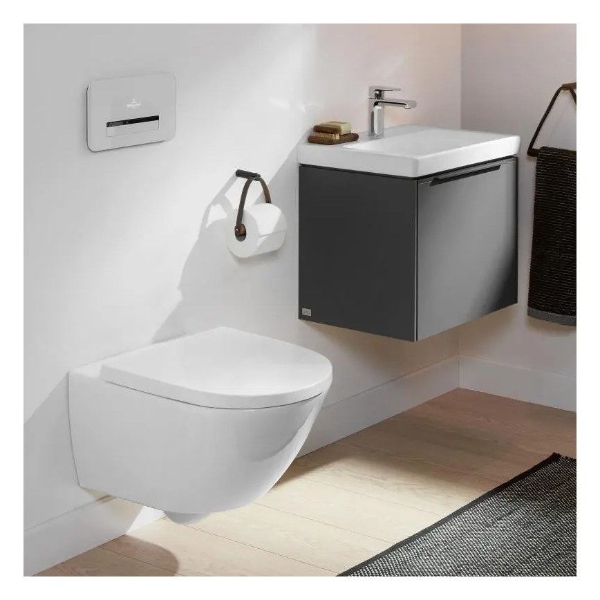Villeroy & Boch 4670TS01 - Vas WC suspendat SUBWAY 3.0, ceramică/alb, cu capac SoftClose