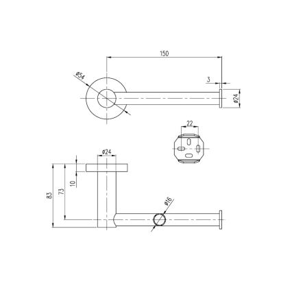 Villeroy & Boch TVA15101400061 - Suport pentru hârtie igienică ELEMENTS, crom lucios
