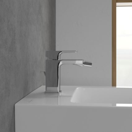 Villeroy & Boch TVB11200100061 - Baterie pentru bideu + ventil de scurgere SUBWAY 3.0 crom lucios