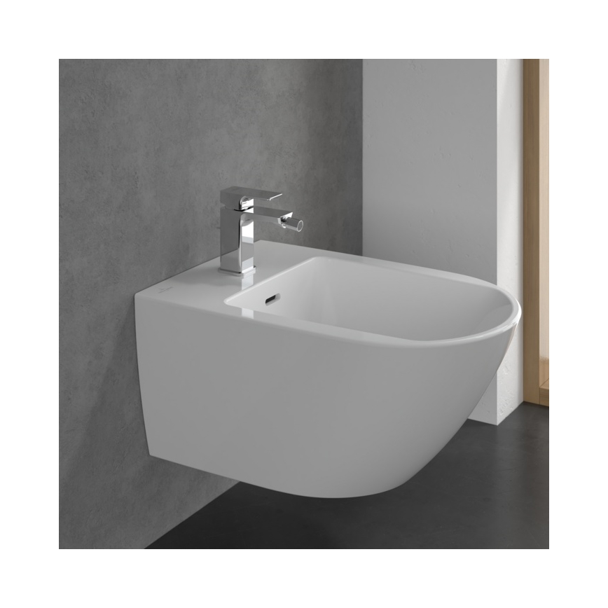 Villeroy & Boch TVB11200100061 - Baterie pentru bideu + ventil de scurgere SUBWAY 3.0 crom lucios