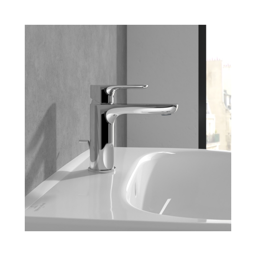 Villeroy & Boch TVW10400400161 - Baterie pentru lavoar O.NOVO, 15,5 cm, crom lucios