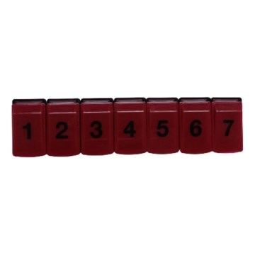 Vitility - Organizator săptămânal pentru medicamente, roșu