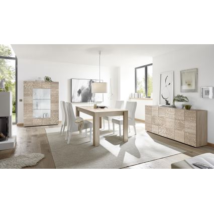 Vitrină ARIA, stejar Sonoma