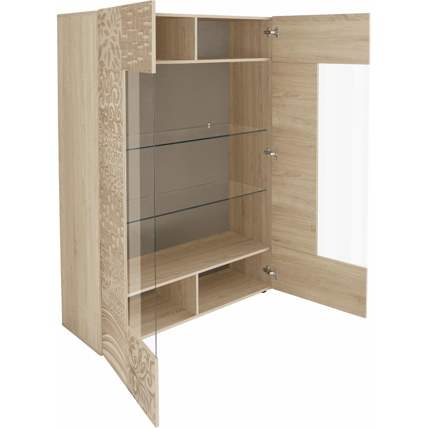 Vitrină ARIA, stejar Sonoma