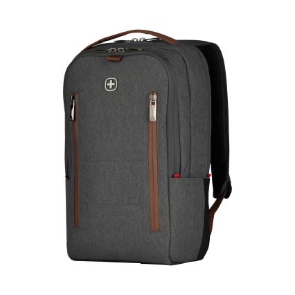 Wenger - Rucsac pentru laptop 15 l 16 cu buzunar pentru tabletă 12 + geantă crossbody City Upgrade 2în1 gri
