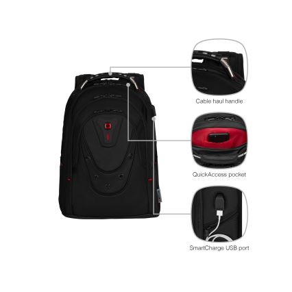 Wenger - Rucsac pentru laptop 26 l 17 cu buzunar pentru tabletă 10 Ibex Ballistic Deluxe