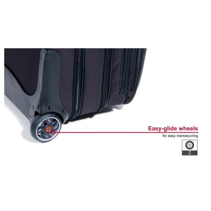 Wenger - Troler de călătorie pe roți 25 l 17 + geantă pentru laptop 15,6 Patriot negru