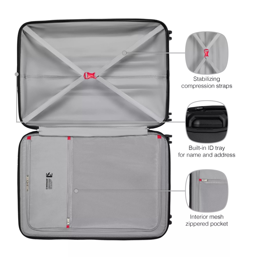 Wenger - Troler de călătorie cu roți 93 l Prymo negru