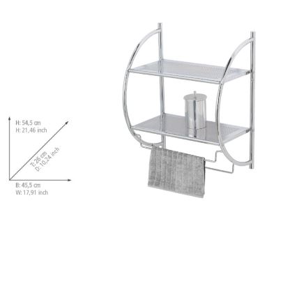 WENKO 15173100 - Poliță EXCLUSIVE 45,5 x 54,5 cm crom lucios