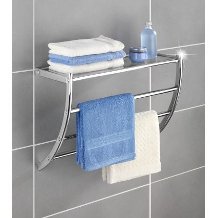 WENKO 15578100 - Suport pentru prosoape PESCARA, 56x46 cm, crom lucios