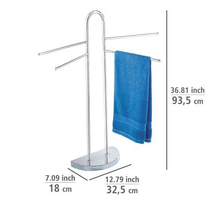 WENKO COSENZA 16610100 - Suport pentru prosoape 33 x 93,5 cm, crom lucios