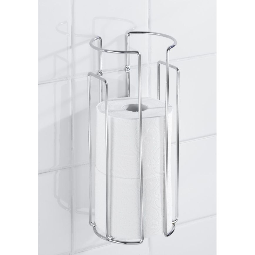 WENKO 16825100 - Suport pentru hârtie igienică MILANO, 13,5 x 32 cm, crom lucios