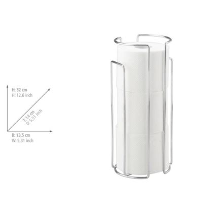 WENKO 16825100 - Suport pentru hârtie igienică MILANO, 13,5 x 32 cm, crom lucios