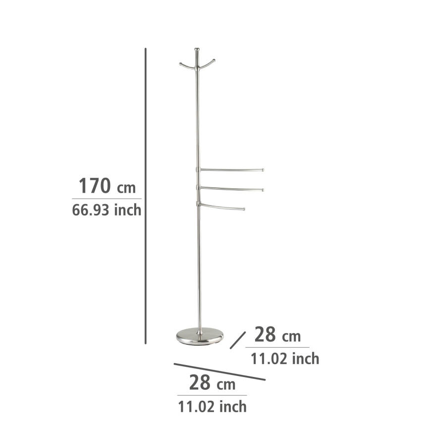 WENKO 16827100 - Suport ADIAMO, 28 x 170 cm, argintiu