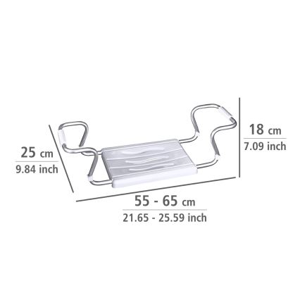WENKO 17930100 - Scaun pentru cadă SECURA 26x18 cm alb/argintiu