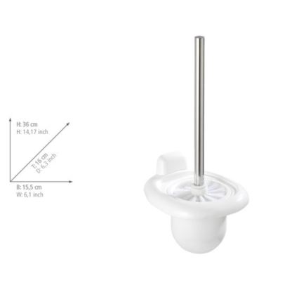 WENKO 17947100 - Perie WC PURE 15,5 x 36 cm, albă