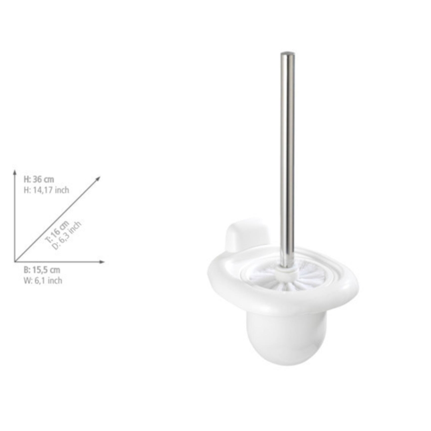 WENKO 17947100 - Perie WC PURE 15,5 x 36 cm, albă