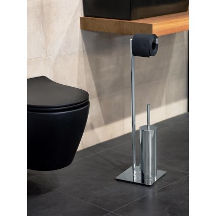 WENKO 18562100 - Perie pentru WC RECCO 20x71,5 cm, crom lucios