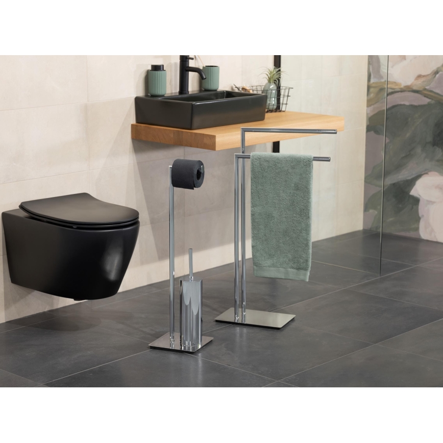 WENKO 18562100 - Perie pentru WC RECCO 20x71,5 cm, crom lucios