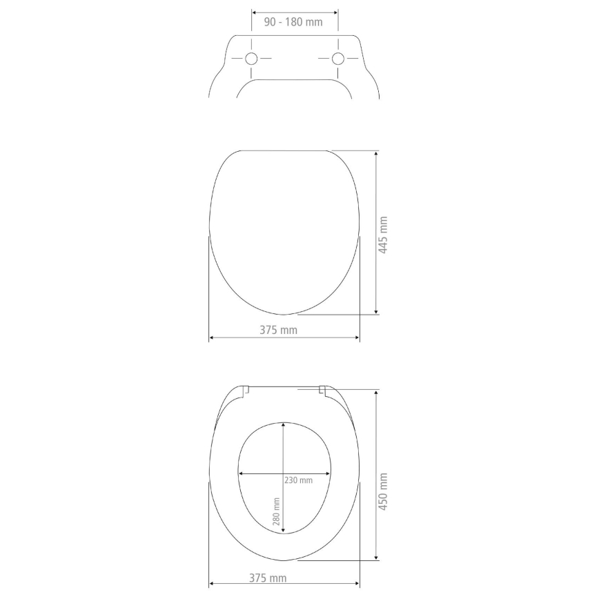 WENKO 18760100 - Capac WC OTTANA 37,5x44,5 cm bej/argintiu