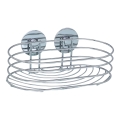 WENKO 18775100 - Poliță rotundă TURBO-LOC din oțel, 23,5 x 13,5 cm, crom lucios