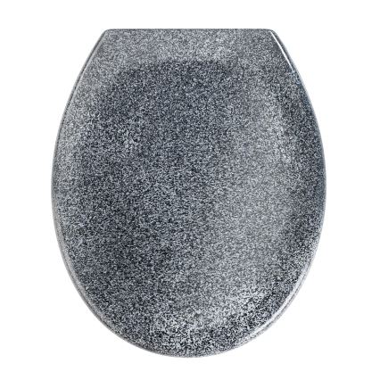 WENKO 18902100-WC Capac WC OTTANA 44,5 x 37,5 cm, granit/gri/argintiu