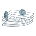 WENKO 18913100 - Poliță TURBO-LOC rotundă din oțel, 26,5 x 20 cm, crom lucios